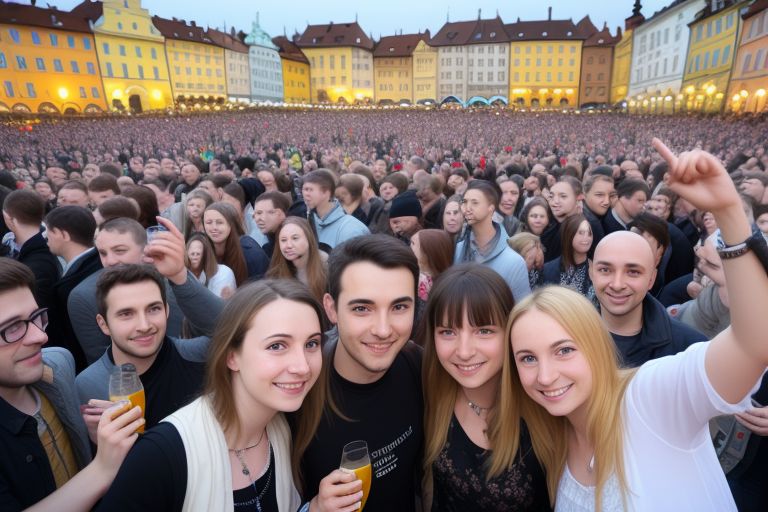 ciekawe atrakcje kraków - impreza na rynku głównym